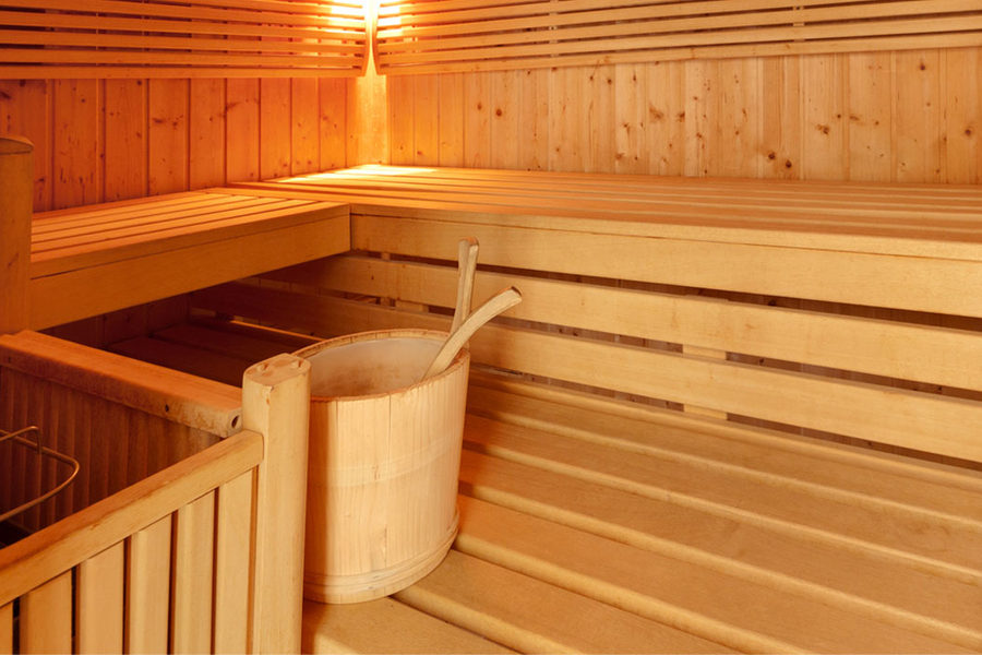 Sauna ve dinlenme alanı
